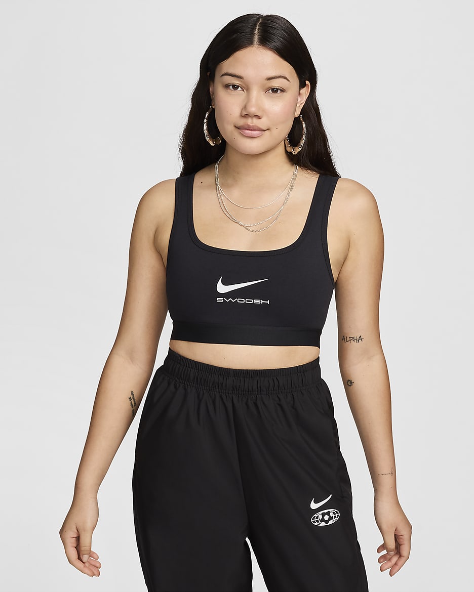 Γυναικείο crop tank top Nike Sportswear - Μαύρο