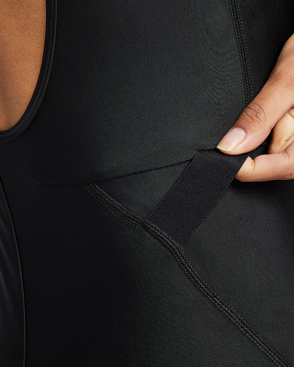 Traje de baño con piernas para mujer Nike Fusion - Negro