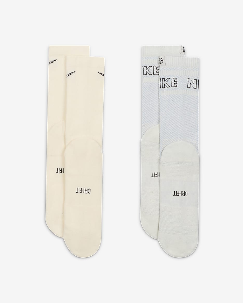 Nike Everyday Plus Cushioned Crew Socks (2 Pairs) - Multi-Colour