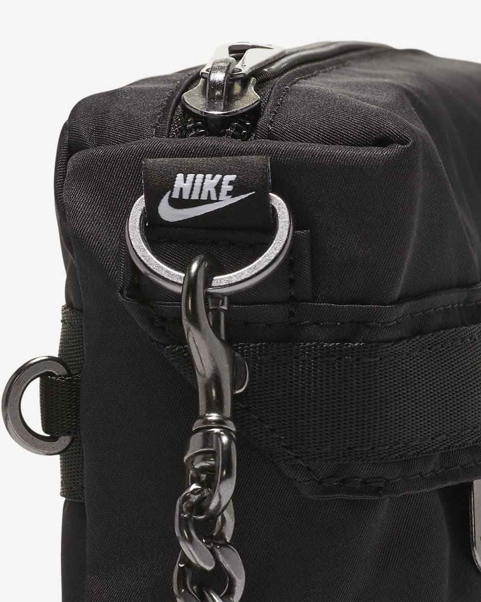 Nike Sportswear Futura Luxe Crossbodytas voor dames (1 liter) - Zwart/Zwart/Dark Smoke Grey