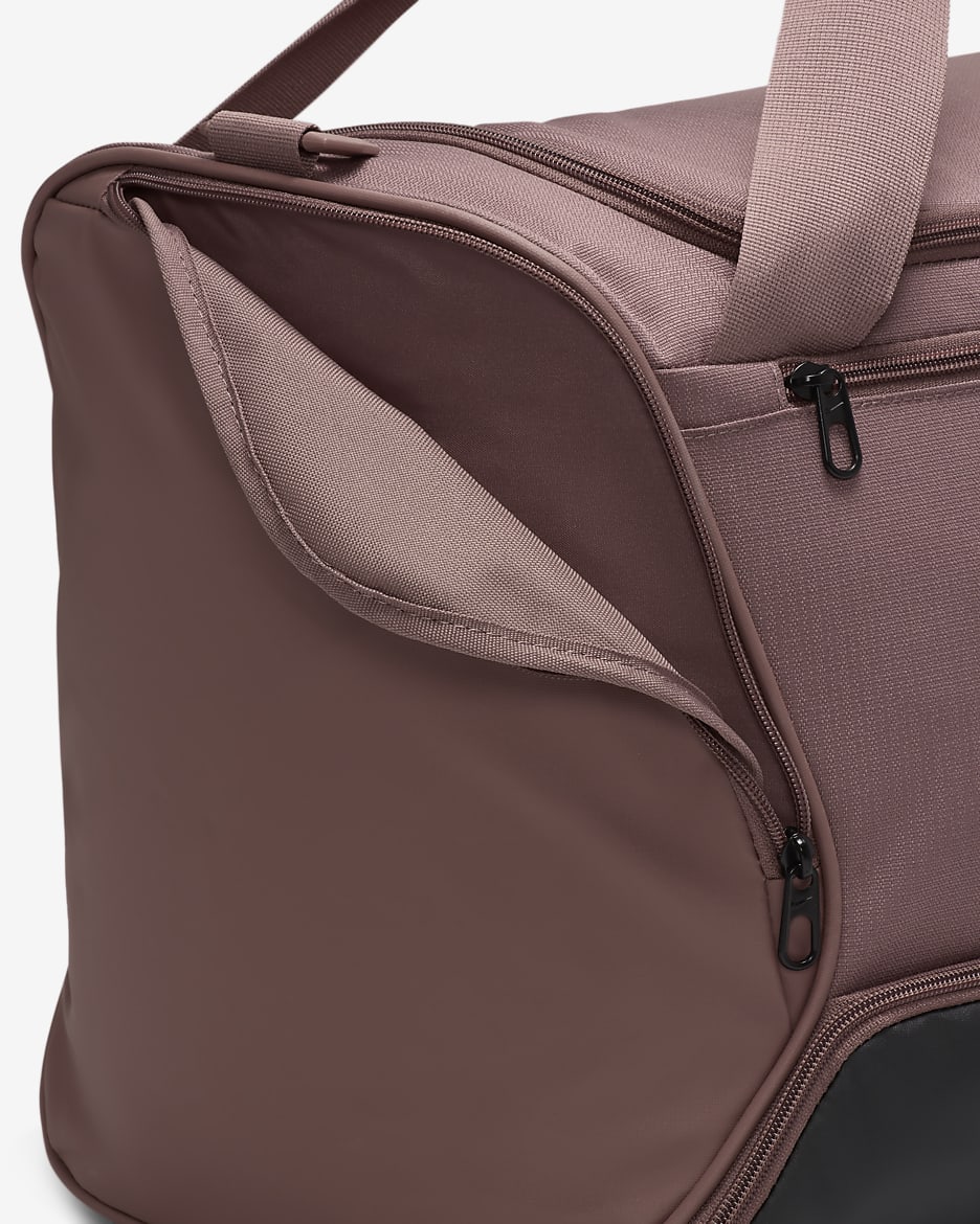 Sac de sport de training Nike Brasilia 9.5 (taille moyenne, 60 L) - Smokey Mauve/Noir/Light Orewood Brown