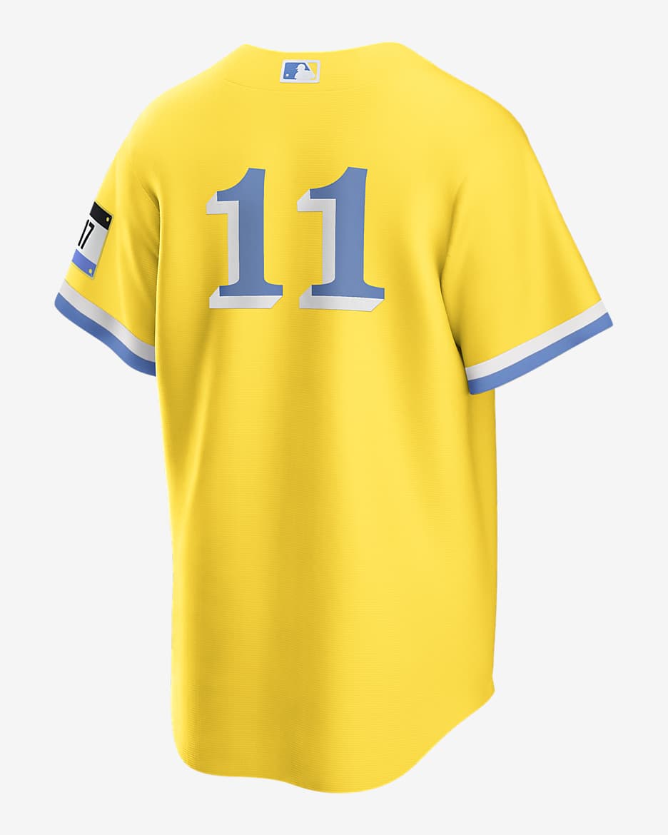 MLB Boston Red Sox City Connect (Rafael Devers) Men's Replica Baseball Jersey - Gold/Light Blue