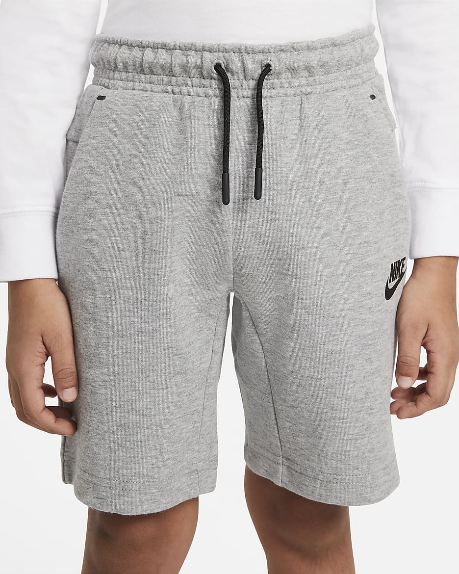 Nike Sportswear Tech Fleece Little Kids' Shorts - Dark Grey Heather