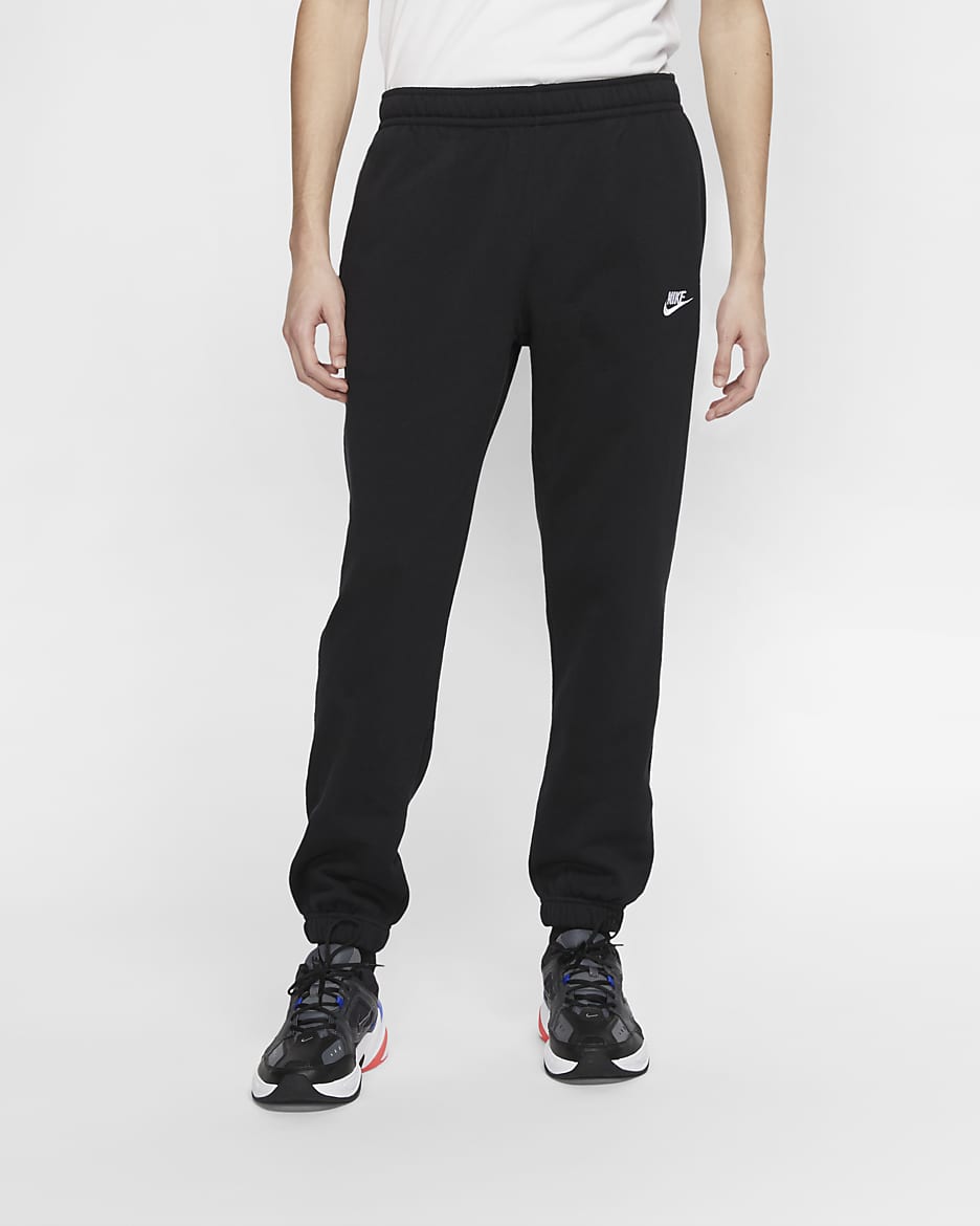 Pantaloni Nike Sportswear Club Fleece - Uomo - Nero/Nero/Bianco