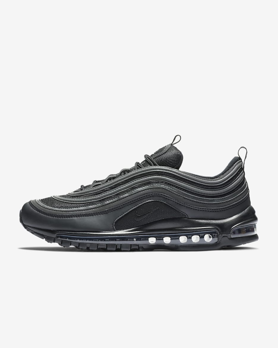 Nike Air Max 97 男鞋 - 黑色/白色/黑色