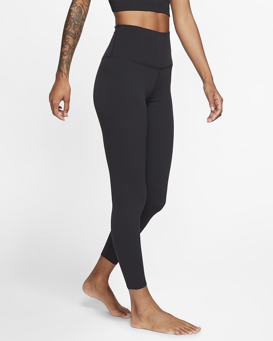 Nike Yoga Dri-FIT Luxe Women's High-Waisted 7/8 Infinalon Leggings - Black/Dark Smoke Grey