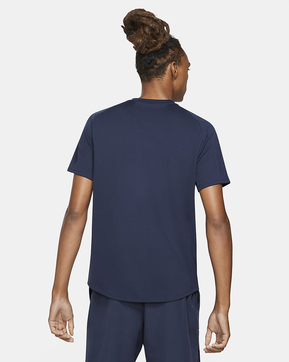 Ανδρική μπλούζα τένις NikeCourt Dri-FIT Victory - Obsidian/Obsidian/Λευκό