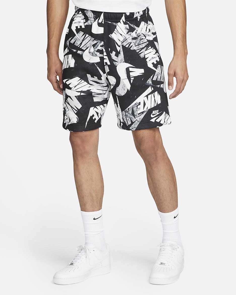 Shorts estampados para hombre Nike Sportswear Sport Essentials+ - Negro/Blanco