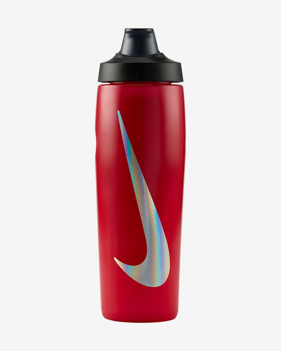 Nike Refuel Locking-Lid Water Bottle (710ml approx.) - University Red/Black