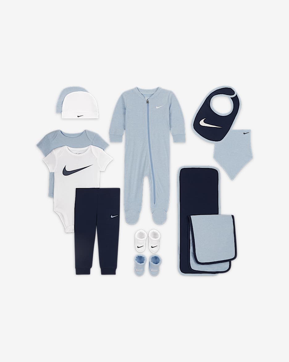 Caja de regalo de 12 piezas para bebé Nike 12-Piece Gift Set - Azul marino medianoche