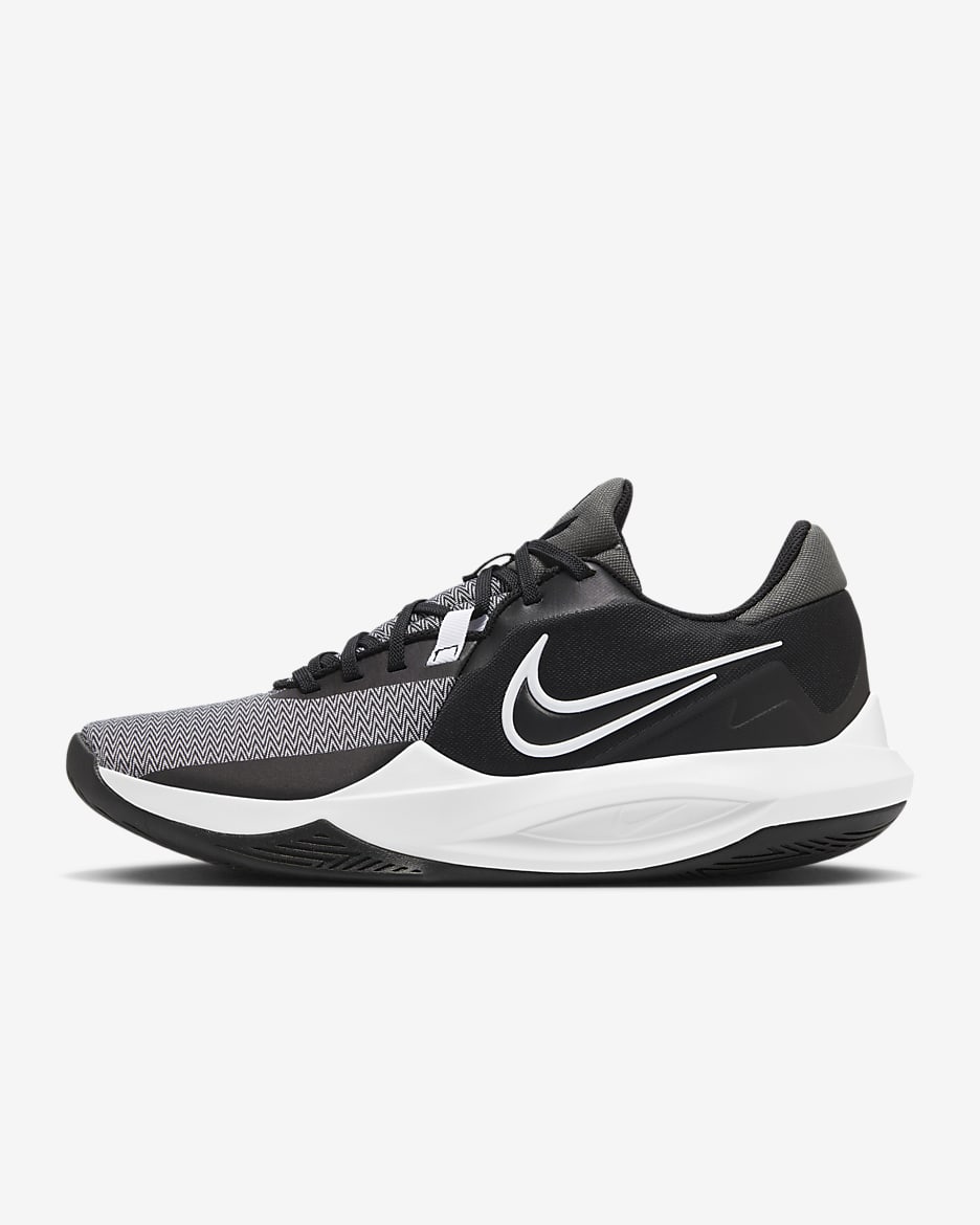 Nike Precision 6 Basketball Shoes - Black/Iron Grey/White/White