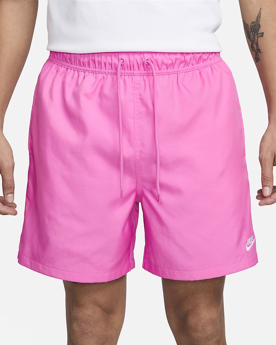 Short Flow tissé Nike Club pour homme - Playful Pink/Blanc