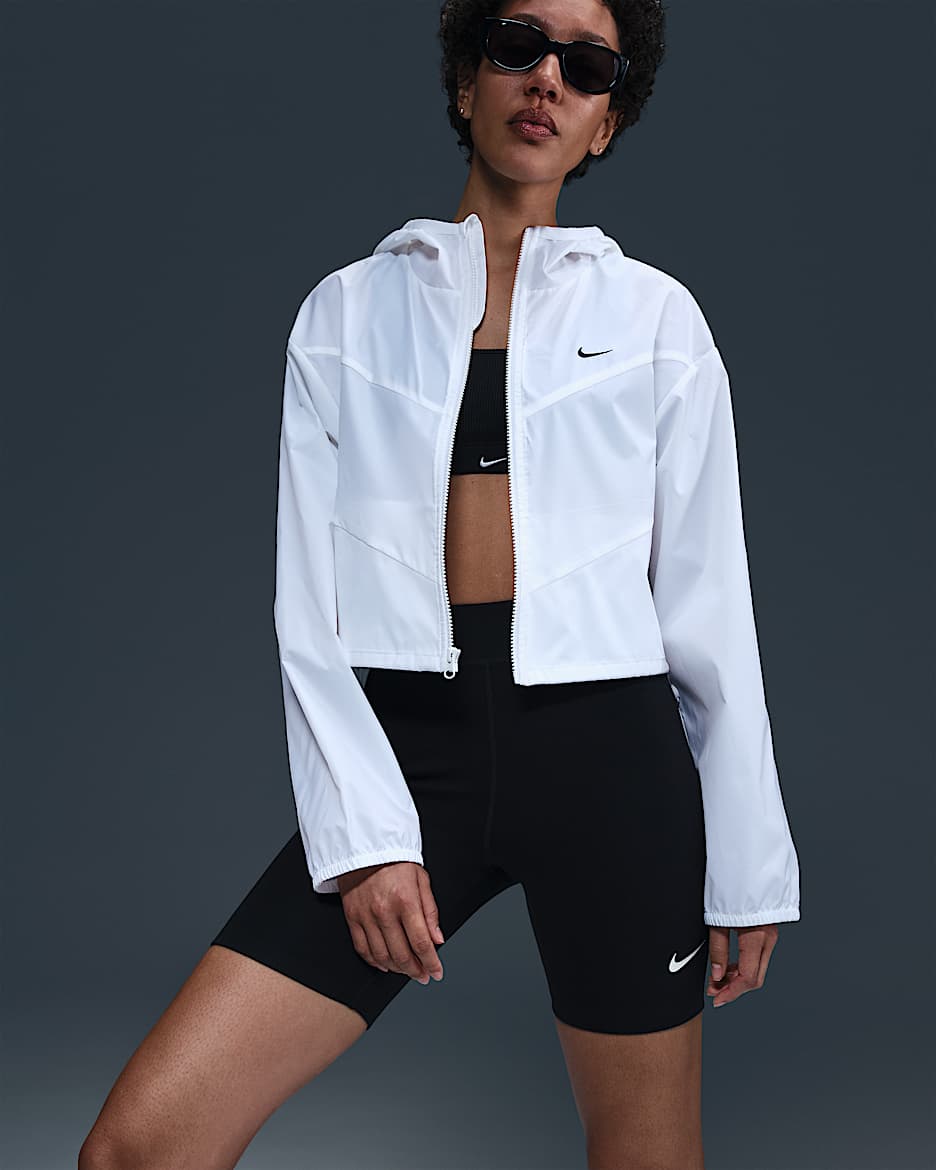 Nike Sportswear Windrunner Women's Loose Woven Hooded Jacket - White/White/Black