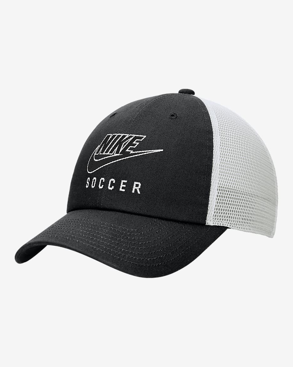 Nike Club Unstructured Soccer Swoosh Trucker Cap - Black