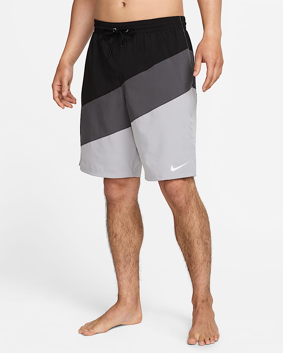 Shorts de vóleibol de 23 cm con ropa interior tipo bóxer para hombre Nike Swim - Negro