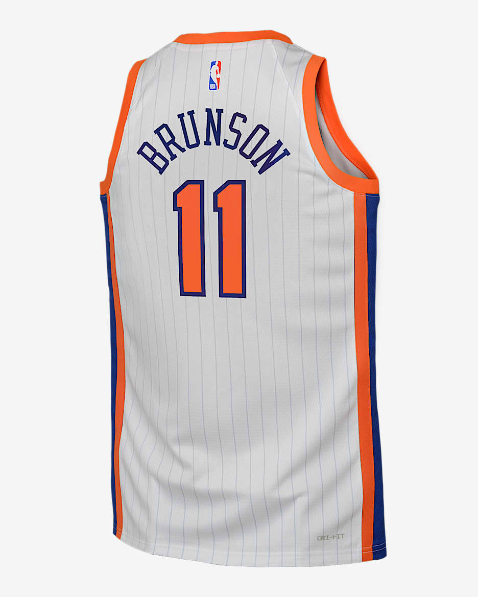 Jalen Brunson New York Knicks 2024/25 City Edition Big Kids' Nike Dri
