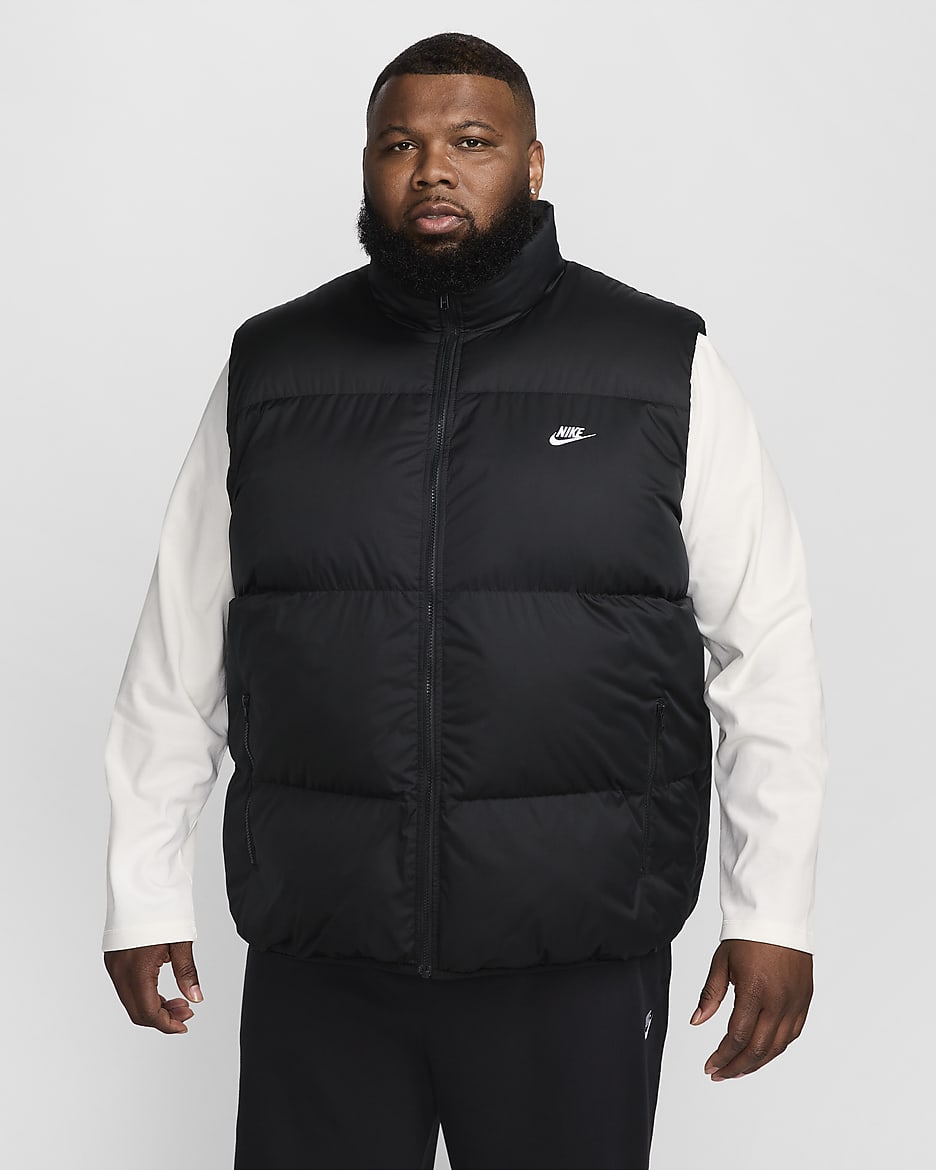 Doudoune sans manches déperlante Nike Sportwear Club PrimaLoft® pour homme - Noir/Blanc