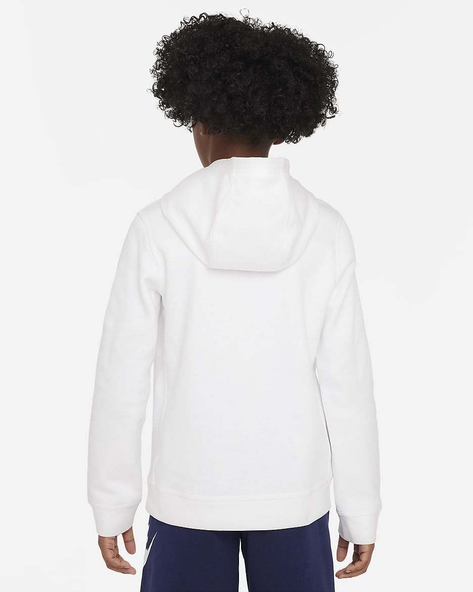 Sweat à capuche graphique en tissu Fleece Nike Sportswear pour ado (garçon) - Blanc