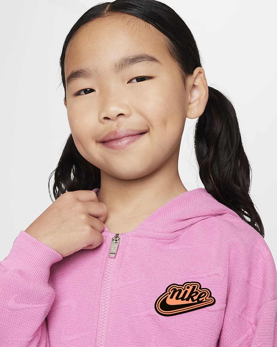 Nike New Impressions Little Kids' Full-Zip Hoodie - Magic Flamingo