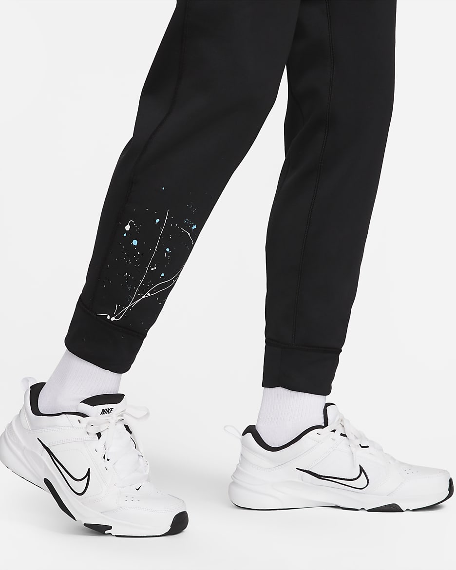 Nike Therma-FIT Men's Fleece Fitness Pants - Black/Summit White