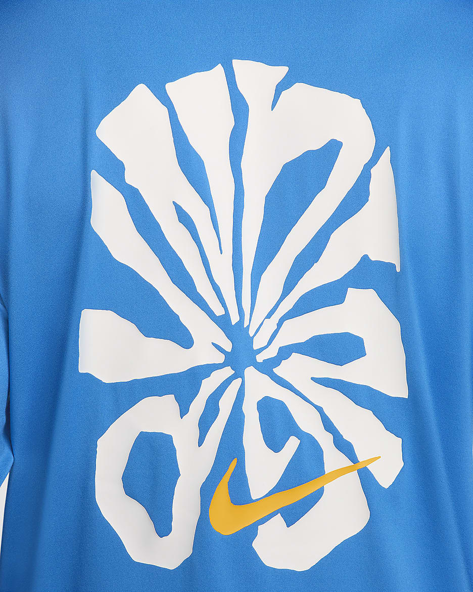 Męska bluza do biegania z zamkiem 1/4 Dri-FIT Nike Element Run Energy - Light Photo Blue/Summit White