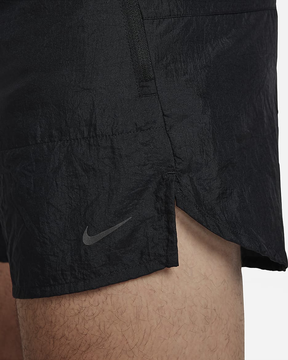 Shorts de correr Dri-FIT de 13 cm con forro de ropa interior para hombre Nike Stride Running Division - Negro/Negro