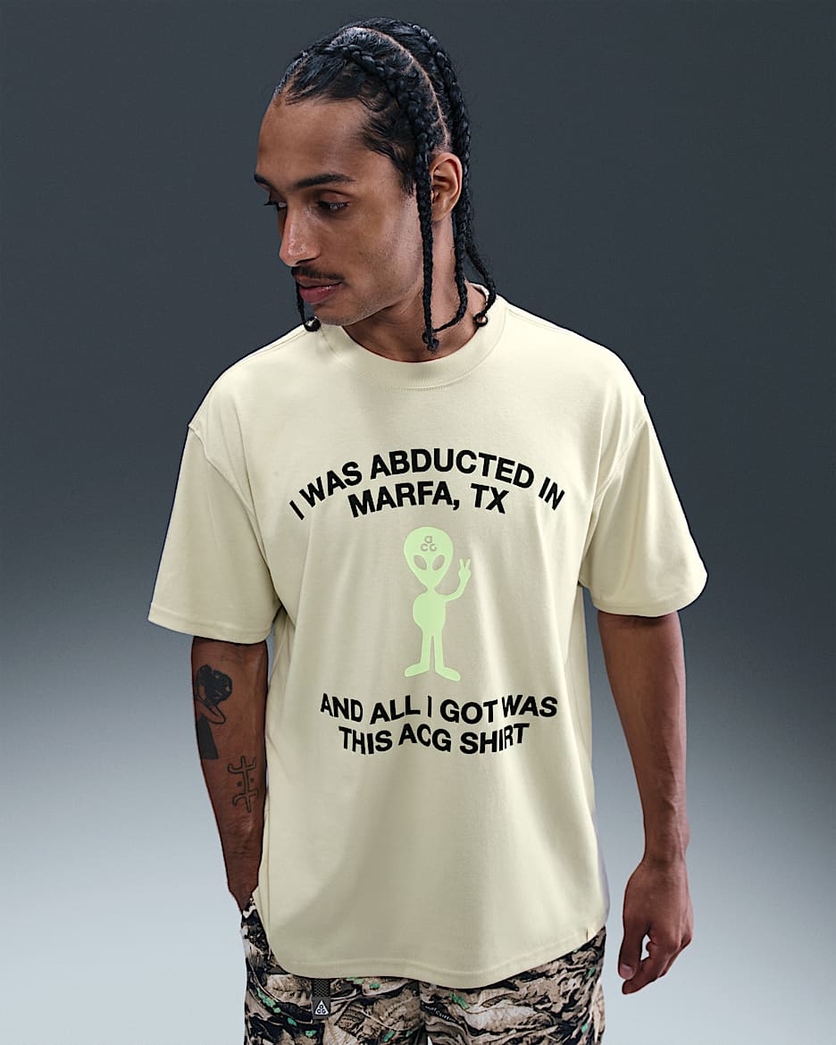 Playera para hombre Nike ACG - Caqui claro