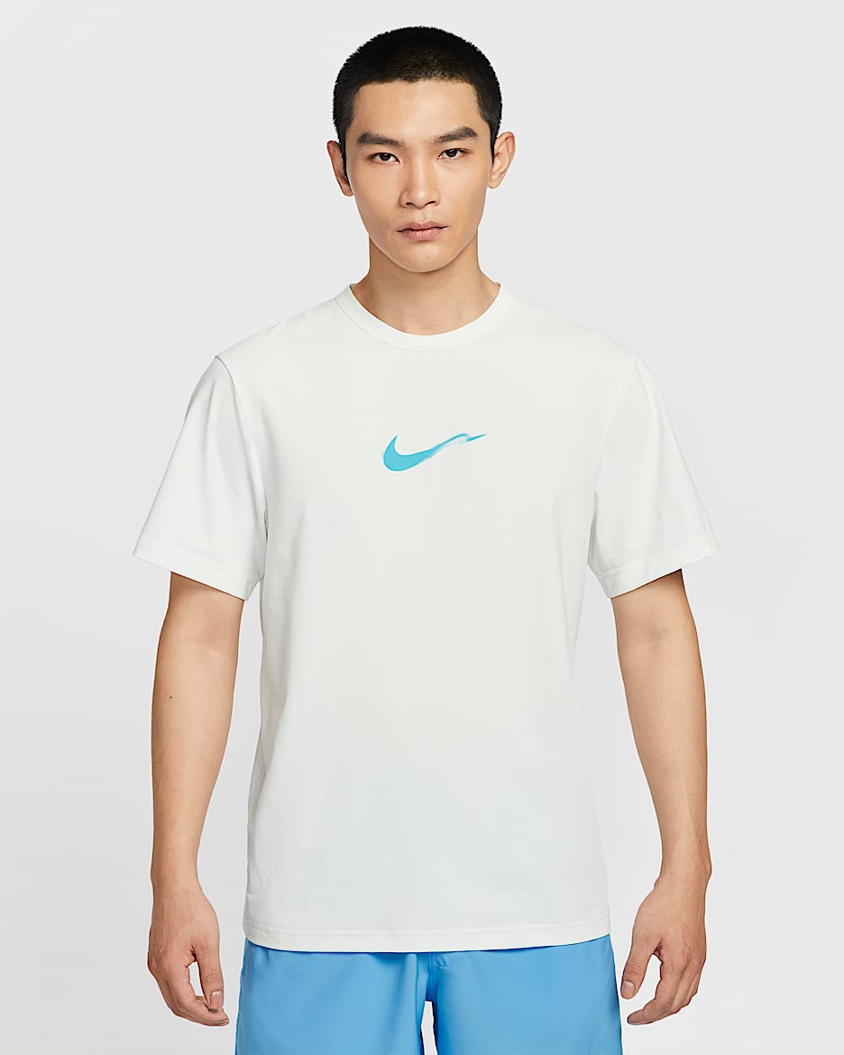 Nike Hyverse Men's Dri-FIT UV Short-Sleeve Top - Summit White/Blue Fury