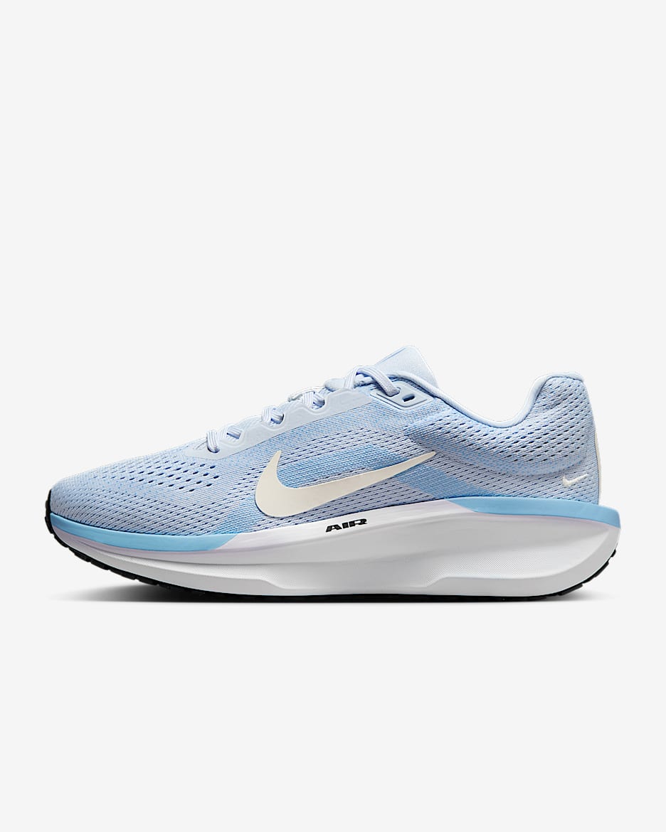 รองเท้าวิ่งโร้ดรันนิ่งผู้หญิง Nike Winflo 11 - Football Grey/Psychic Blue/Diffused Blue/Pale Ivory