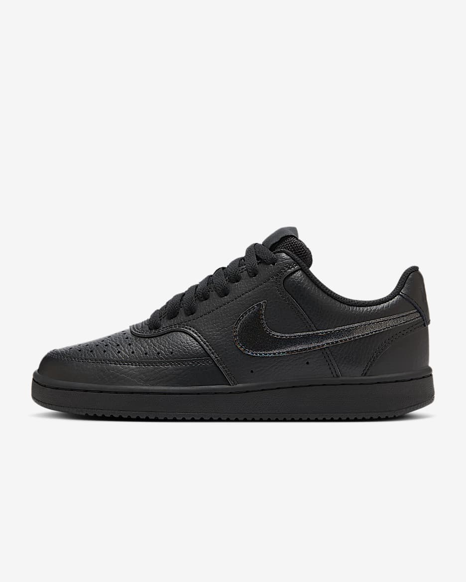 Nike Court Vision Low-sko til kvinder - sort/sort