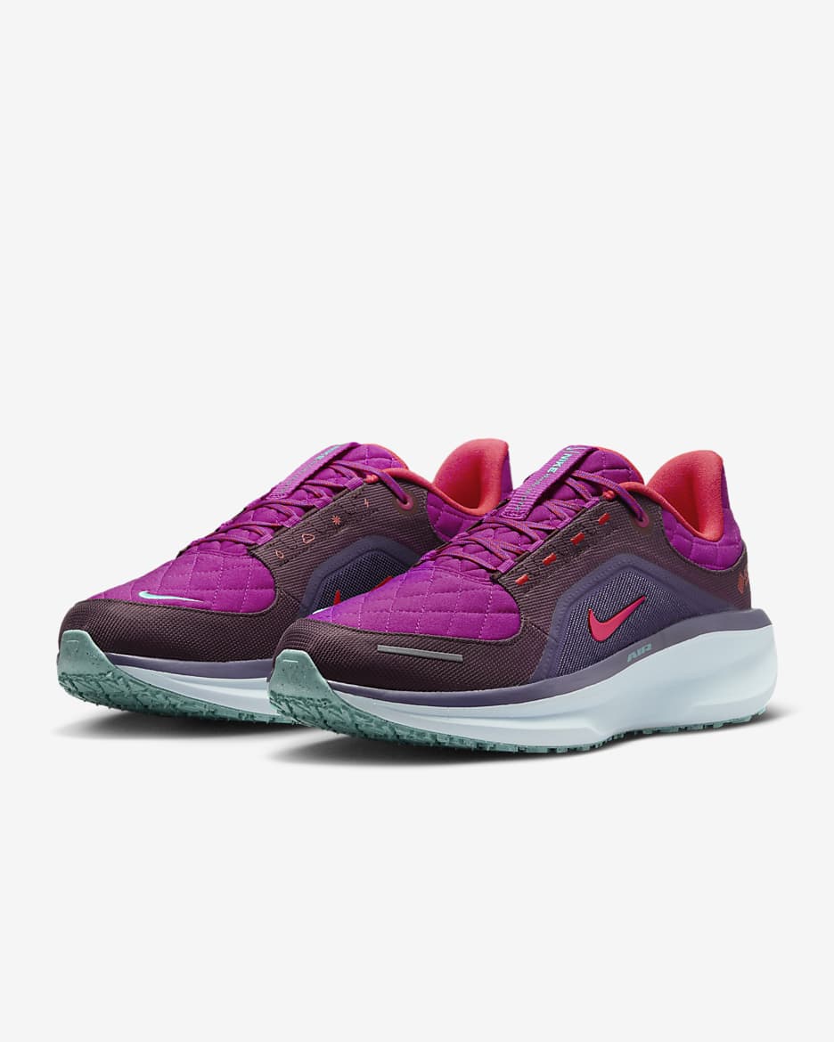 Nike Winflo 11 GORE-TEX SE Men's Waterproof Road Running Shoes - Vivid Grape/Dark Raisin/Green Frost/Bright Crimson