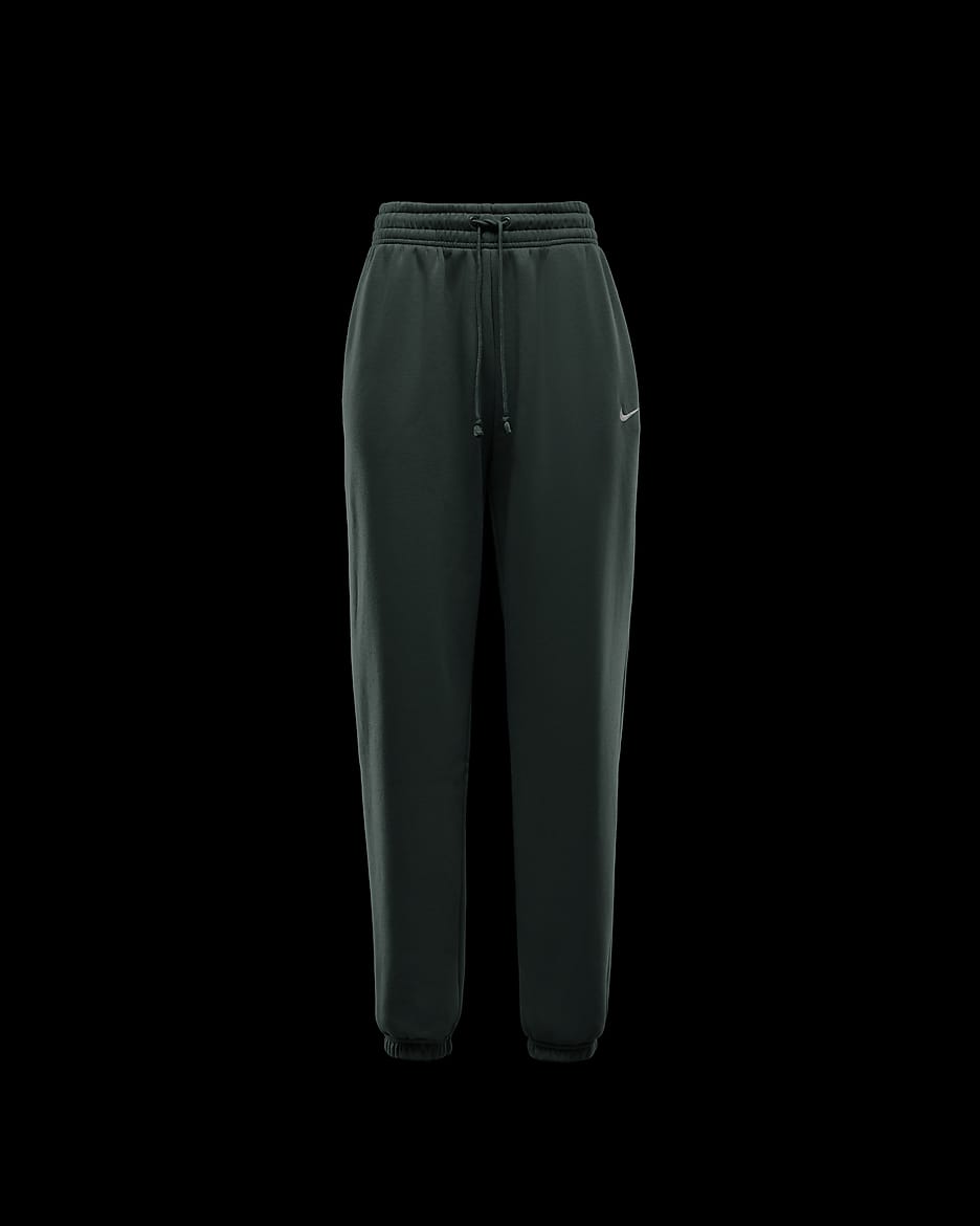 Nike Sportswear Phoenix Fleece Women's High-Waisted Oversized Tracksuit Bottoms - Vintage Green/Sail