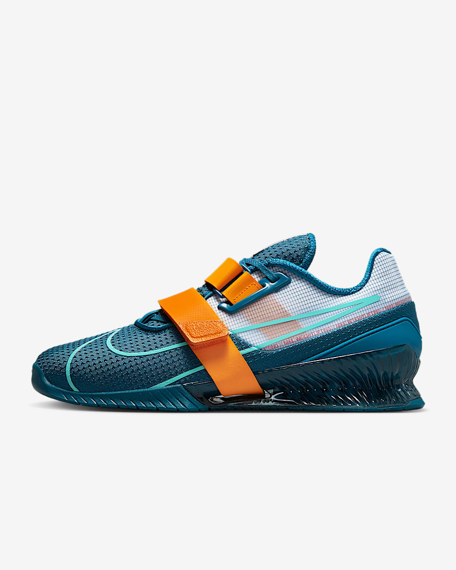 Nike Romaleos 4 Weightlifting Shoes - Marina/Kumquat/Siren Red/Washed Teal