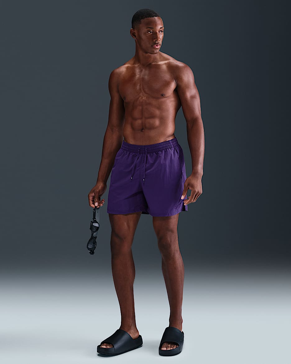 Shorts de vóleibol de 13 cm con forro de ropa interior de 13 cm para hombre Nike Swim Breaker Icon - Morado cancha