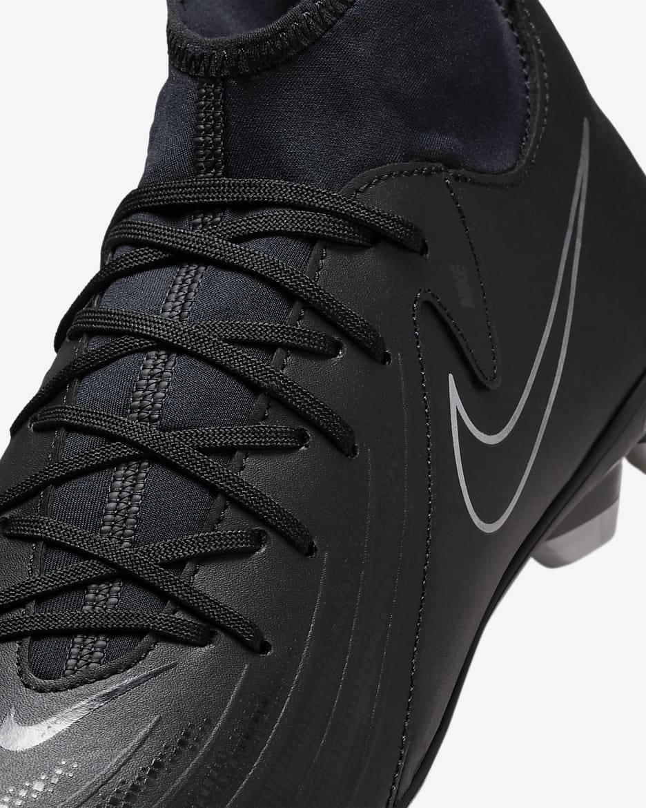 Nike Phantom Luna 2 Club MG High-Top Football Boot - Black/Black