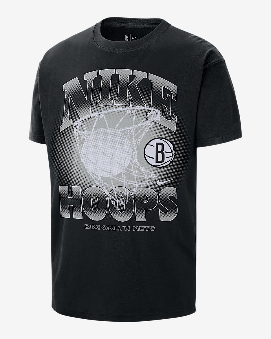 Brooklyn Nets Courtside Men's Nike NBA Max90 T-Shirt - Black