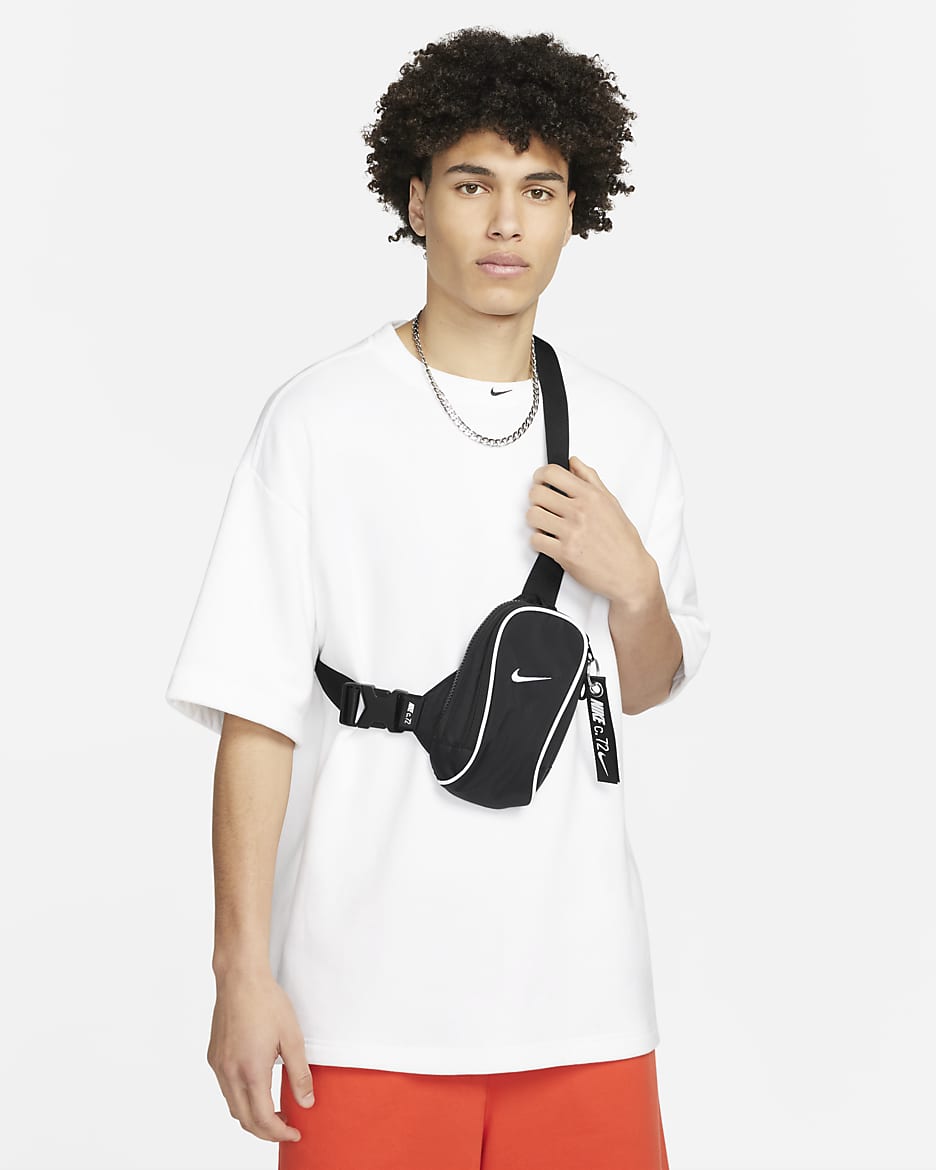Nike Basketball Essentials 斜背包 (1 公升) - 黑色/黑色/白色
