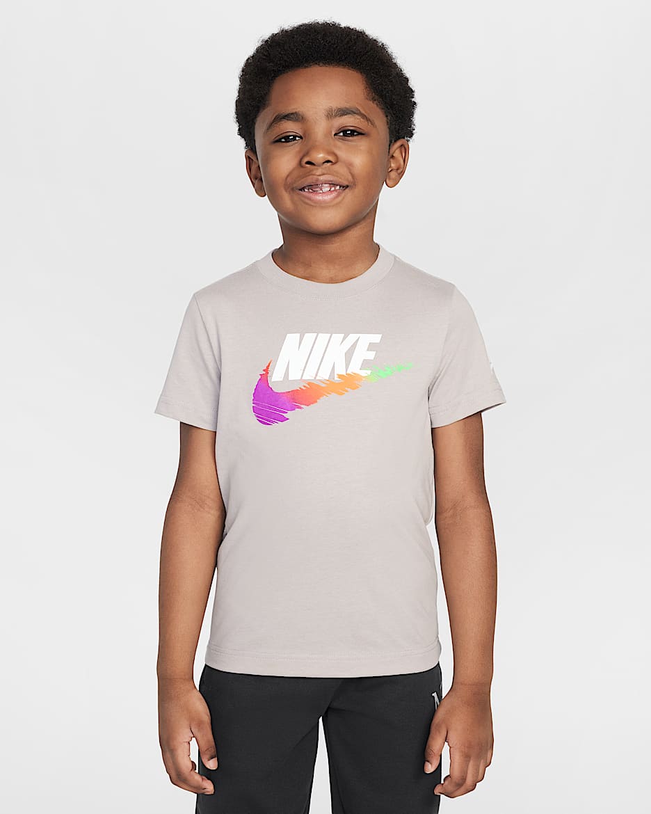 Nike Little Kids' Brandmark Swoosh T-Shirt - College Grey
