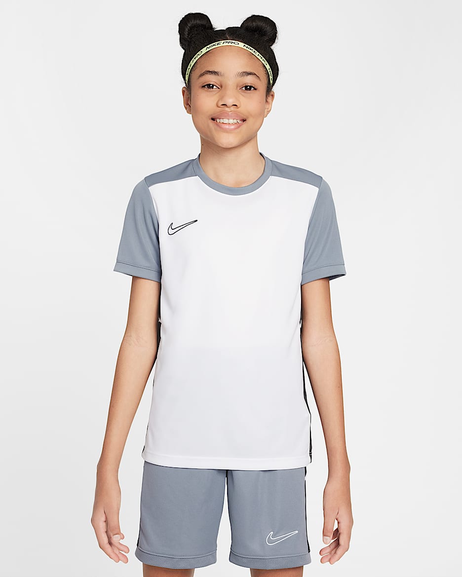 Nike Academy Big Kids' Dri-FIT Soccer Top - White/Anthracite/Cool Grey/Anthracite