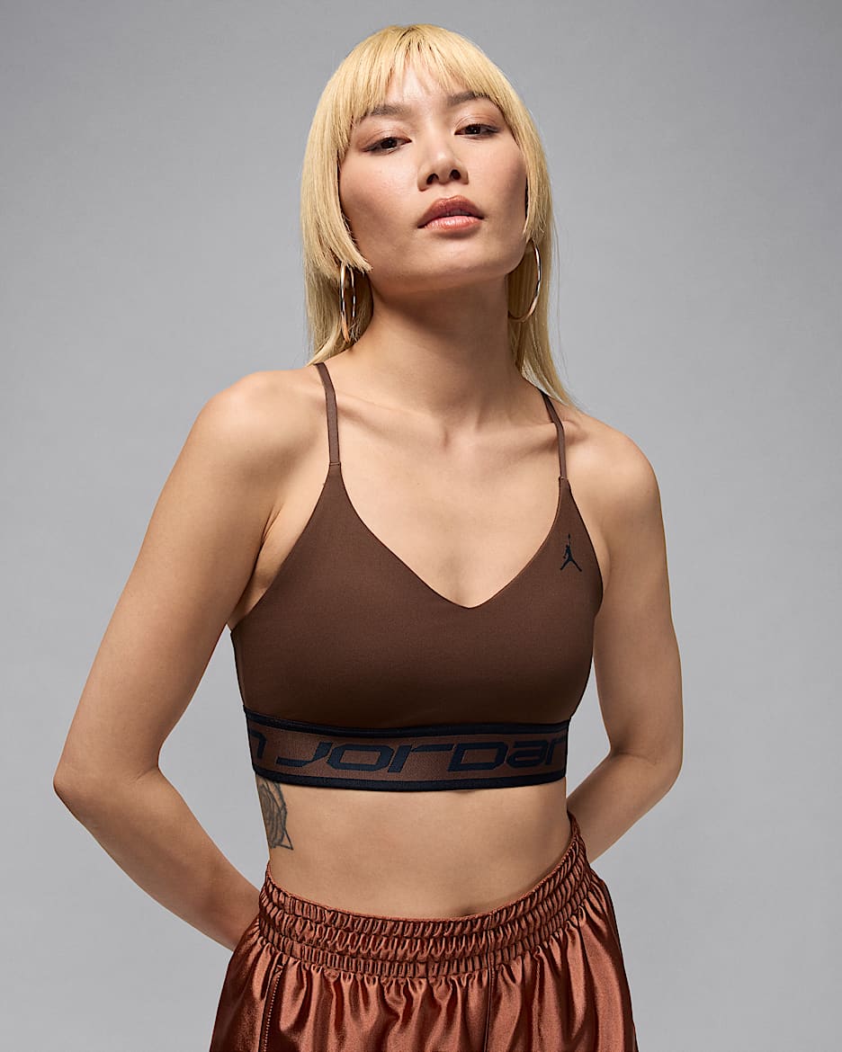 Jordan Sport Indy Women's Light Support Sports Bra - Cacao Wow/Black/Cacao Wow/Black