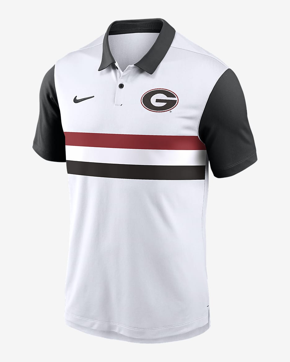 Georgia Bulldogs Primetime Campus Vapor Men's Nike Dri-FIT College Polo - White