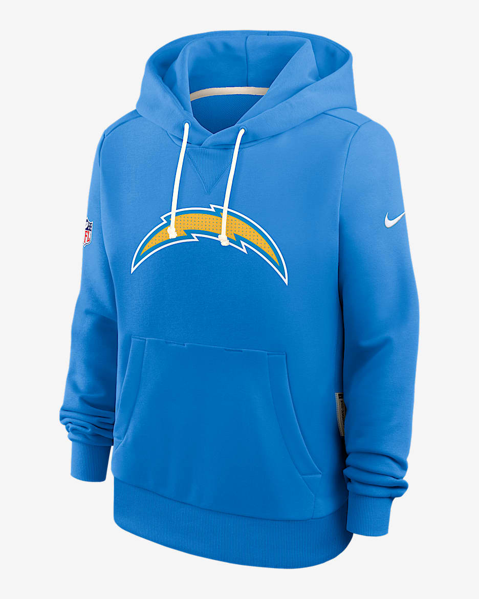 Los Angeles Chargers Sideline Women's Nike Dri-FIT NFL Pullover Hoodie - Blue