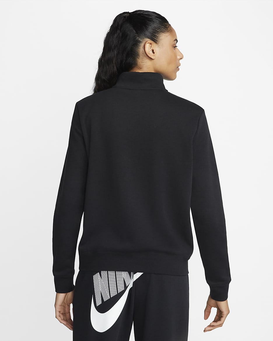 Nike Sportswear Club Fleece Women's 1/2-Zip Sweatshirt - Black/White