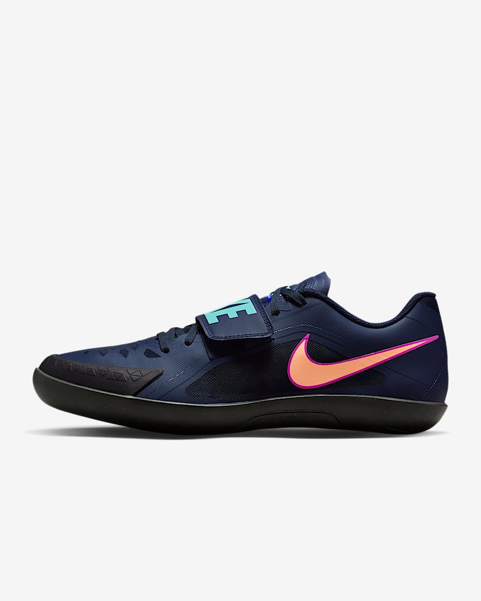 Nike Zoom Rival SD 2 Track & Field Throwing Shoes - Obsidian/Hyper Violet/Hyper Turquoise/Orange Pulse
