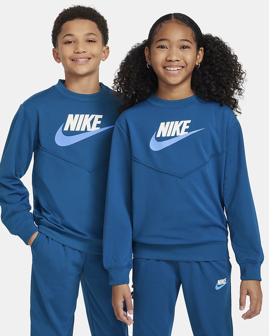 Nike Sportswear Big Kids' Tracksuit - Court Blue/White/White