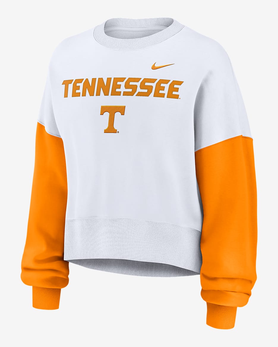 Tennessee Volunteers Primetime Women's Nike College Pullover Crew - White
