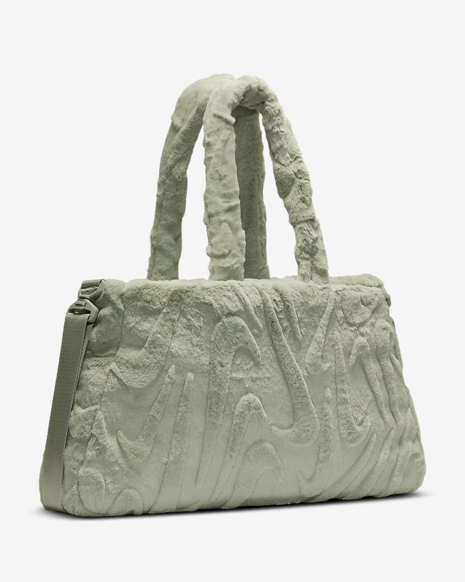 Nike Sportswear Faux Fur Tote (10L) - Jade Horizon/Jade Horizon/Metallic Silver