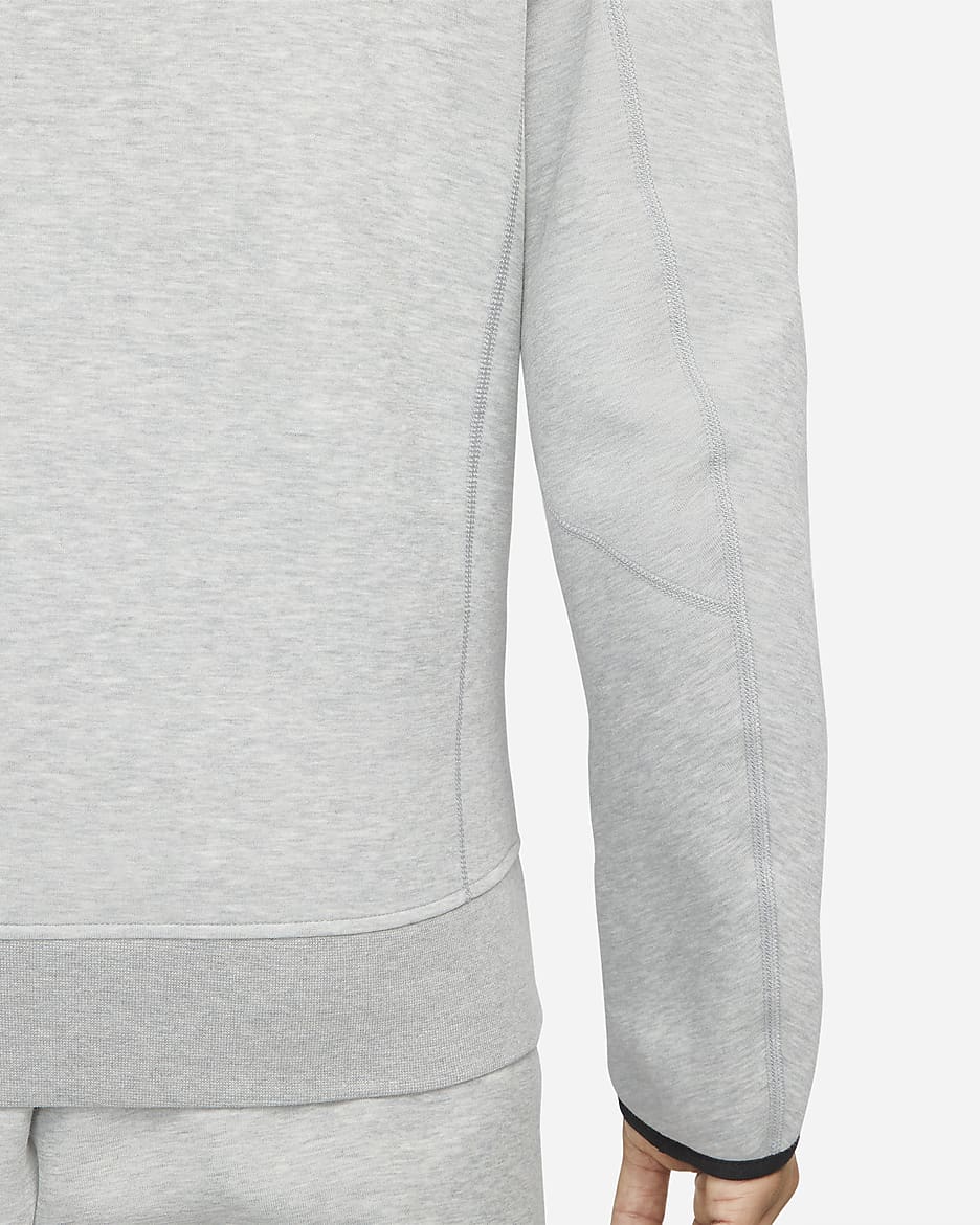 Nike Sportswear Tech Fleece Men's Crew - Dark Grey Heather/Black