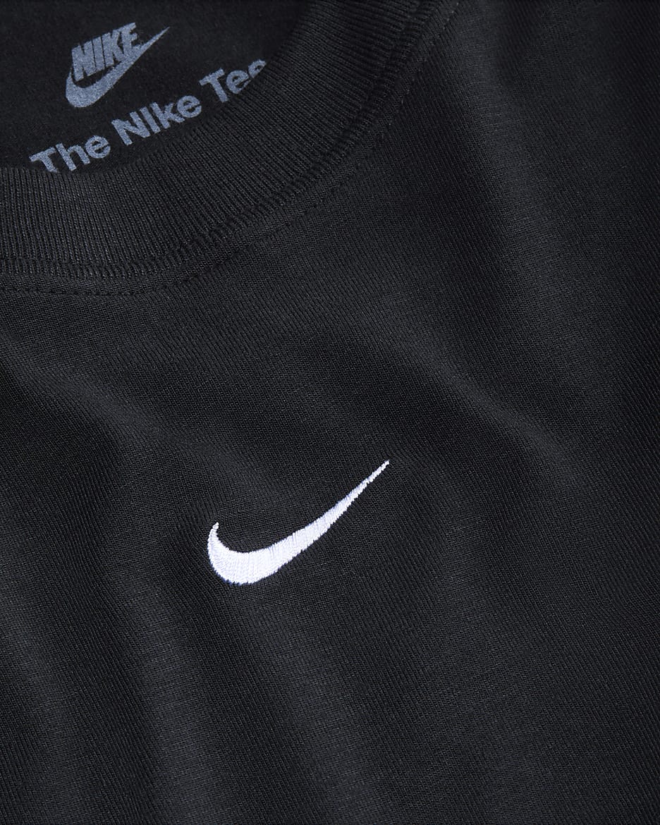 Γυναικείο T-Shirt Nike Sportswear Chill Knit - Μαύρο/Λευκό