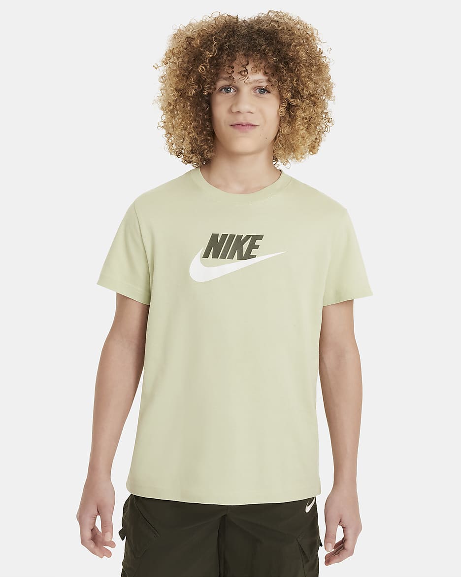 Nike Sportswear T-Shirt für ältere Kinder (Mädchen) - Olive Aura/Cargo Khaki/Weiß